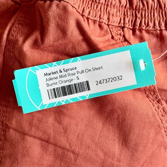 MARKET & SPRUCE | Jolene Mid-Rise Pull-On Short in Burnt Orange, Size Small - Picture 6 of 6